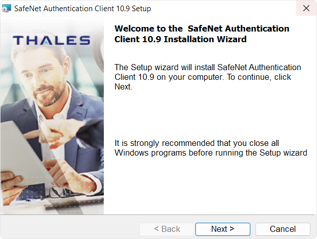 Installing SafeNet Authentication