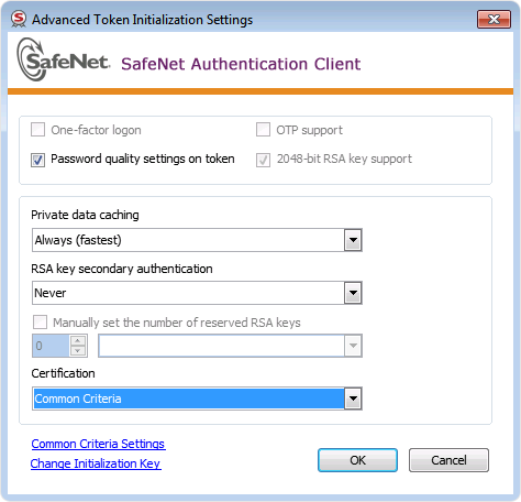 Prepare Code Signing Tool Advanced Settings