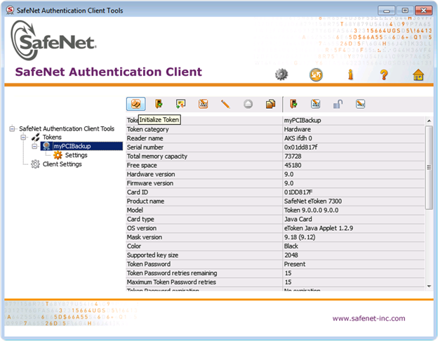 Prepare Code Signing Tool Initialize Token