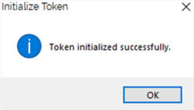 Prepare Code Signing Tool Token Initialized Successfully