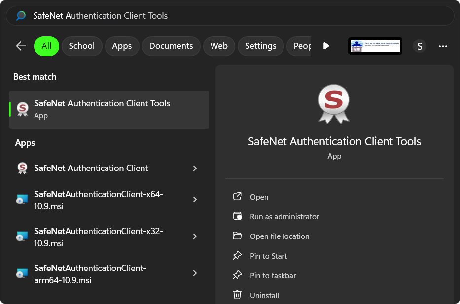 SafeNet Authentication Client Tools