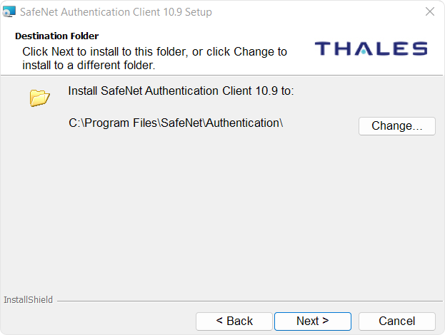 SafeNet installation location 