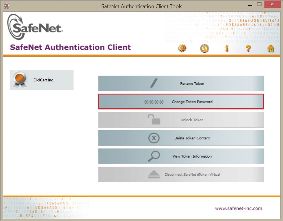 Safenet Authentication Client Change Password