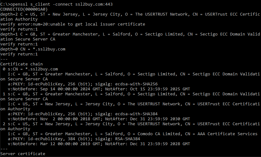 SSL Certificate Checking With Command Line