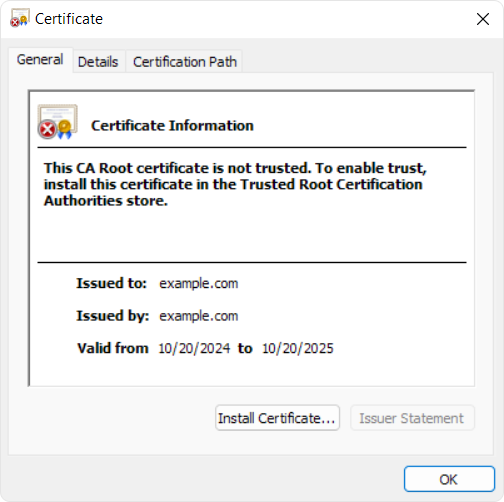 Certificate Information