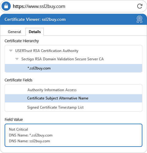 Comodo EssentialSSL Wildcard Details