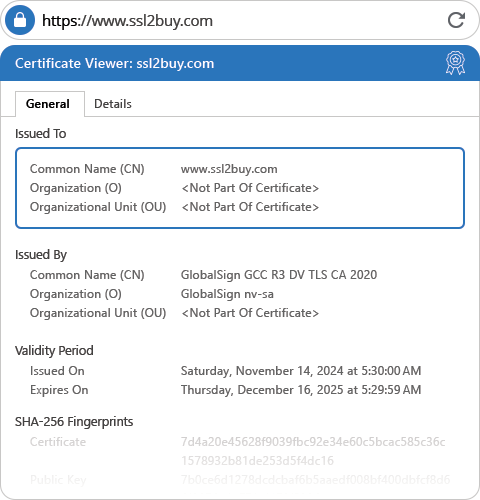 Globalsign Domain SSL General