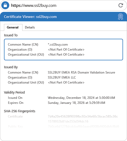 PrimeSSL Multi-Domain Wildcard Certificate General