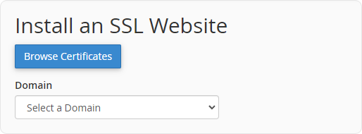 cPanel Install SSL Certificate