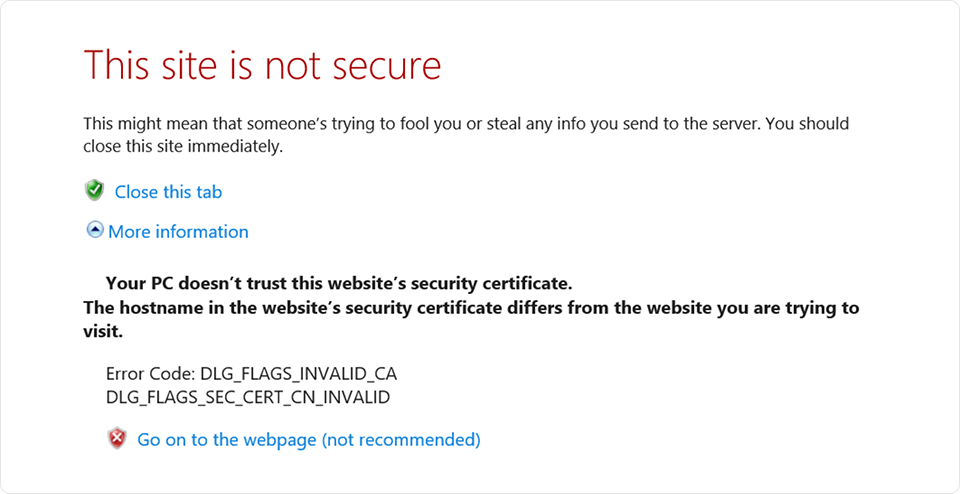 What Does the DLG_FLAGS_SEC_CERT_CN_INVALID Error Mean